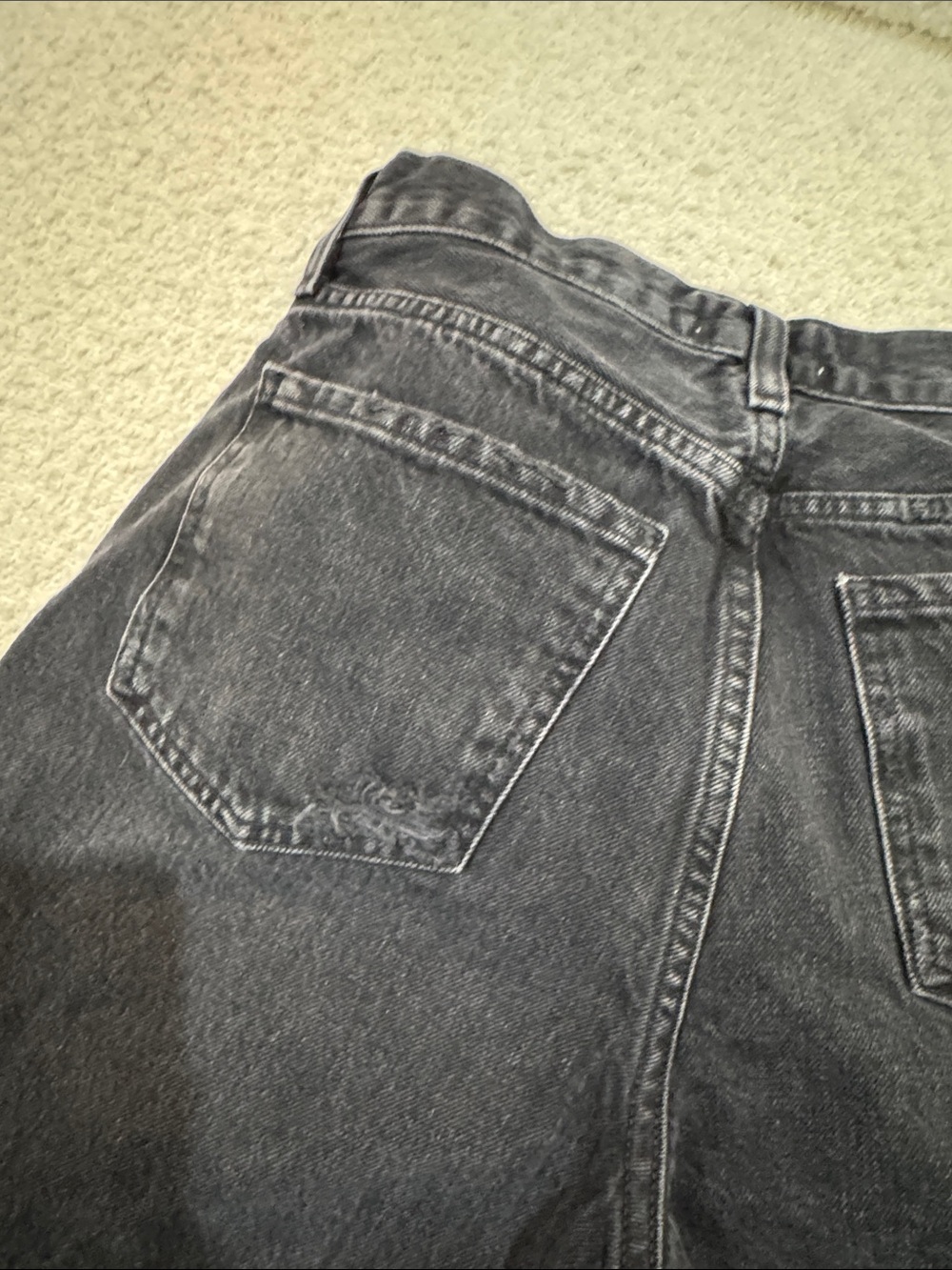 Agolde Charcoal Black High-Rise Button-Fly Jeans - Picture 7 of 12